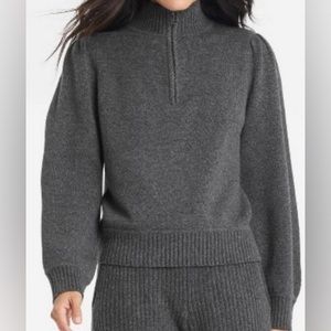 Universal Thread Mock Neck 1/4 Zip Pullover Sweater Charcoal Gray Size Medium